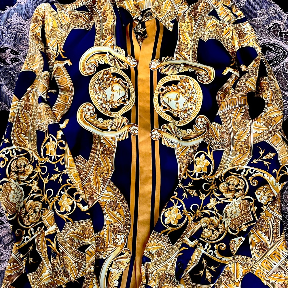 Versace silk shirt size 39 medium